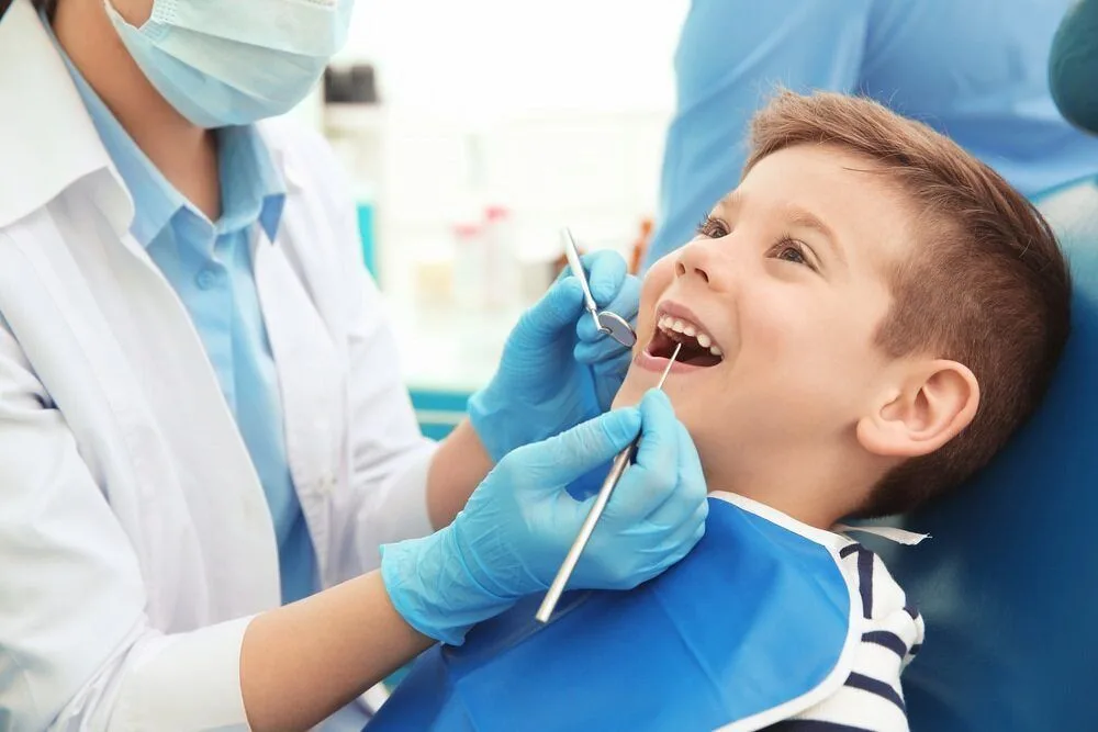 Young boy having his teeth examined by the dentist — dental clinic in Buderim, QLD