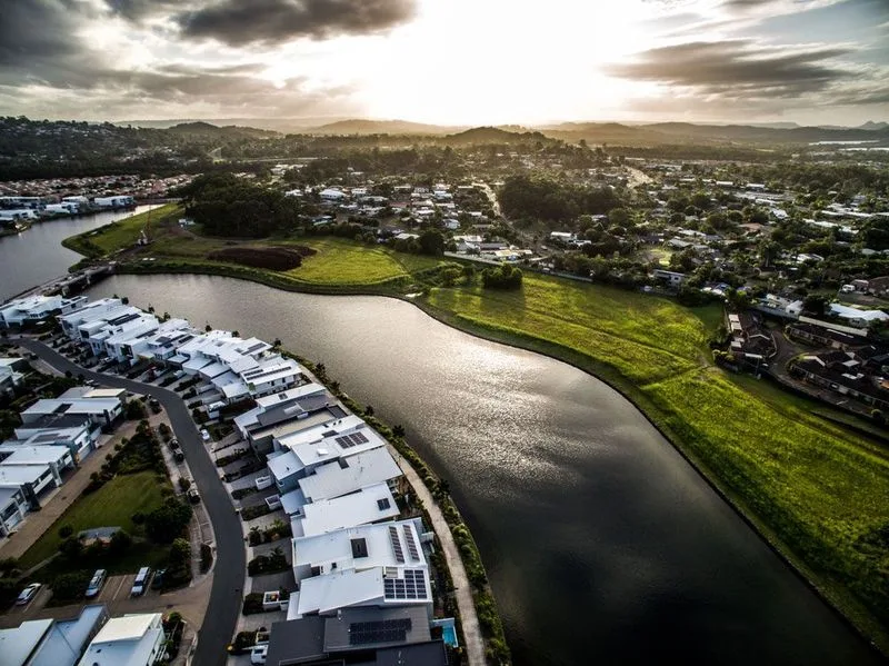 Aerial image looking towards the sunset over Buderim — dental clinic in Buderim, QLD