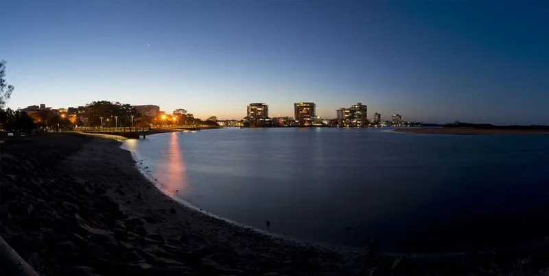 Panoramic image of Maroochydore at twilight — dental clinic in Maroochydore, QLD